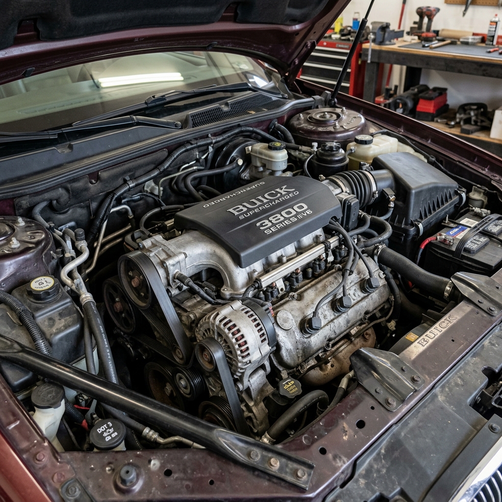 Buick Lucerne 3.8L V6 engine bay