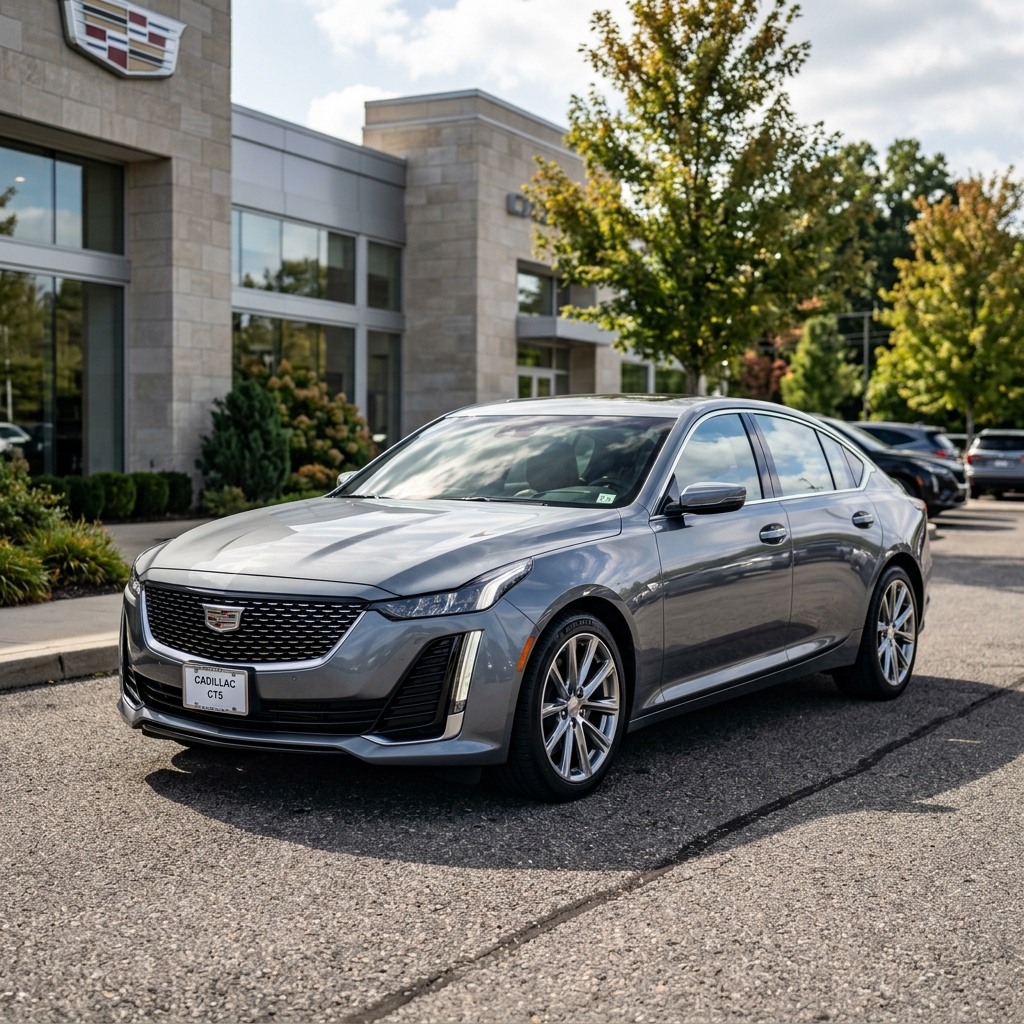 luxury sedan in silver