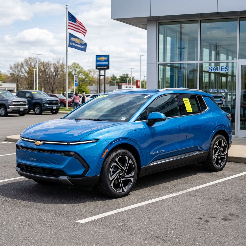 blue compact SUV on a road